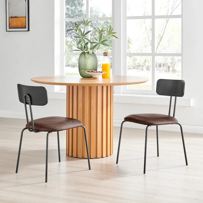 Chaise de salle à manger en cuir PU