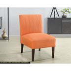 Chaise d'appoint élégante et confortable 1 pièce Orange Tissu Rembourré Siège moelleux Meuble de salon sans accoudoirs