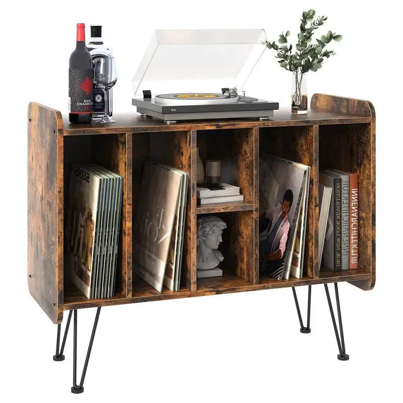 Meuble de rangement pour grands disques vinyles – 13.6P x 33.1L x 26H