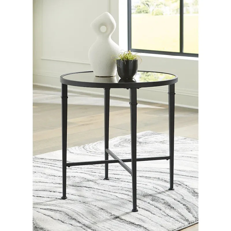 Cadeburg Black Accent Table - 26W x 26D x 26H