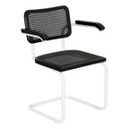 Fauteuil Cesca Cane Cantilever avec Cadre en Acier Blanc