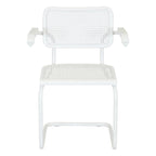Fauteuil Cesca Cane Cantilever avec Cadre en Acier Blanc