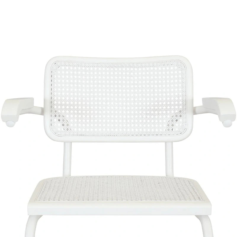 Fauteuil Cesca Cane Cantilever avec Cadre en Acier Blanc