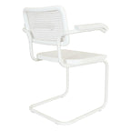 Fauteuil Cesca Cane Cantilever avec Cadre en Acier Blanc