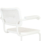 Fauteuil Cesca Cane Cantilever avec Cadre en Acier Blanc