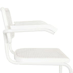 Fauteuil Cesca Cane Cantilever avec Cadre en Acier Blanc