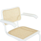 Fauteuil Cesca Cane Cantilever avec Cadre en Acier Blanc