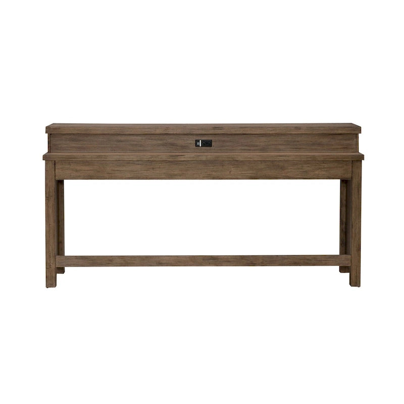 Console en bois patiné Toffee avec 4 tables d'appoint
