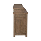 Console en bois patiné Toffee avec 4 tables d'appoint