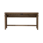 Console en bois patiné Toffee avec 4 tables d'appoint