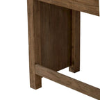 Console en bois patiné Toffee avec 4 tables d'appoint