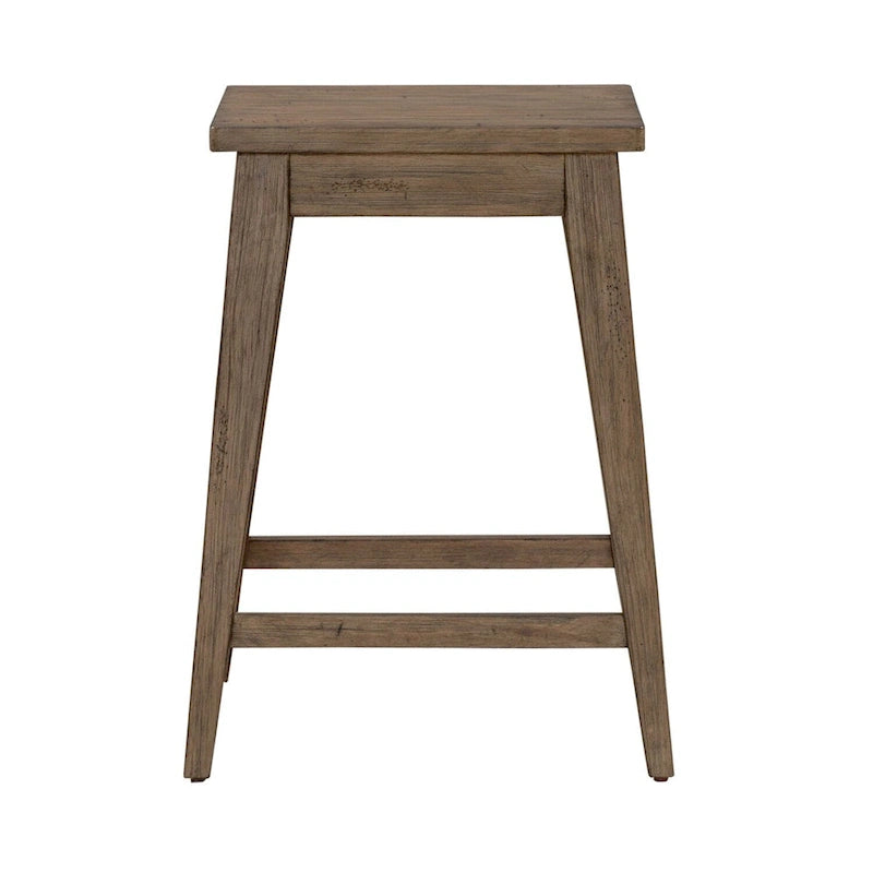 Console en bois patiné Toffee avec 4 tables d'appoint