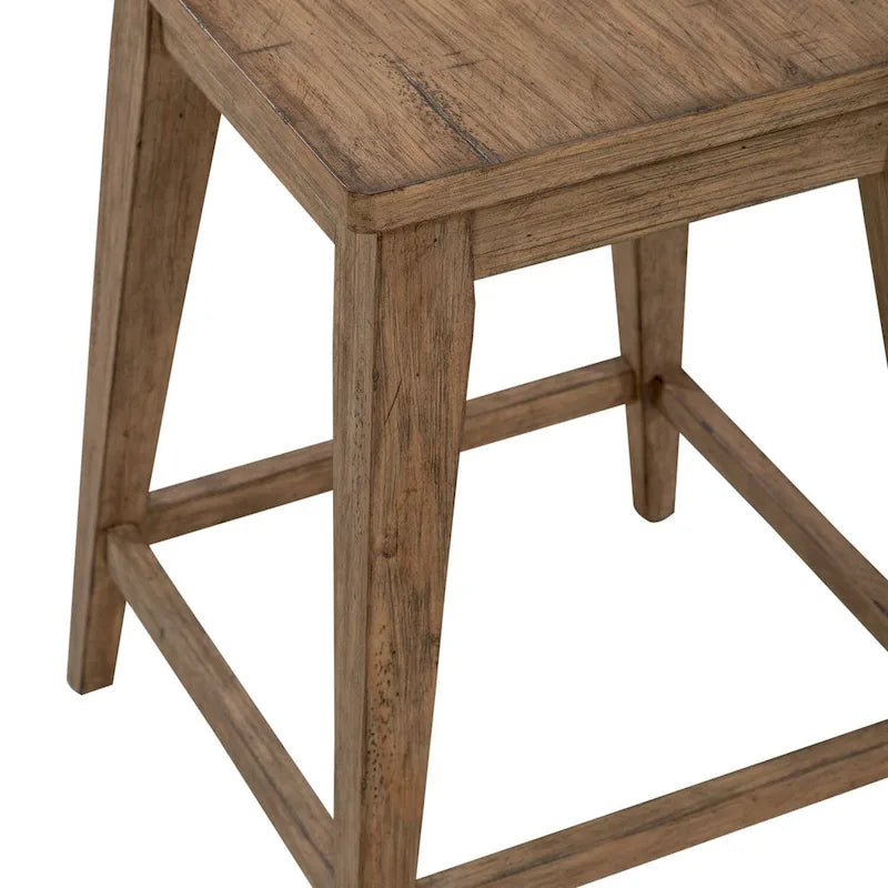 Console en bois patiné Toffee avec 4 tables d'appoint