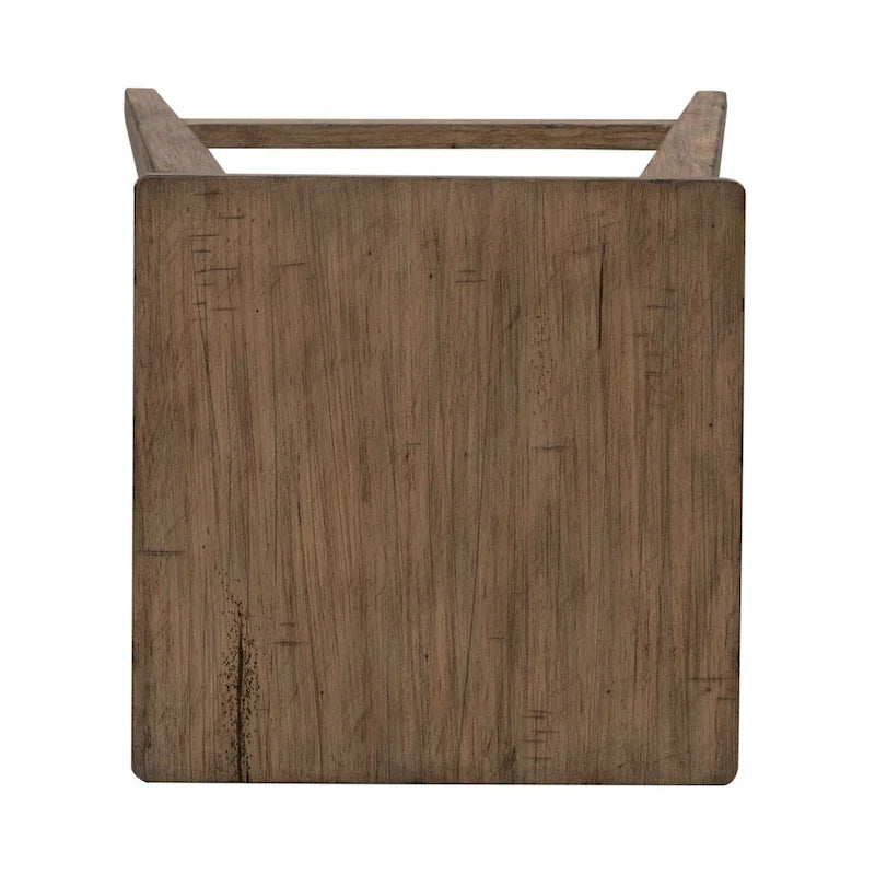 Console en bois patiné Toffee avec 4 tables d'appoint