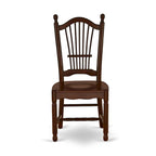 Ensemble de salle à manger – Une table de salle à manger rectangulaire et des chaises de cuisine, Acajou (Option de pièces)