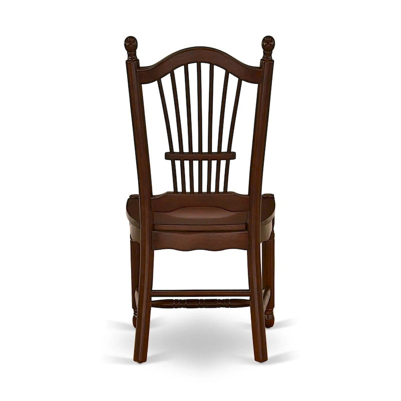 Ensemble de salle à manger – Une table de salle à manger rectangulaire et des chaises de cuisine, Acajou (Option de pièces)