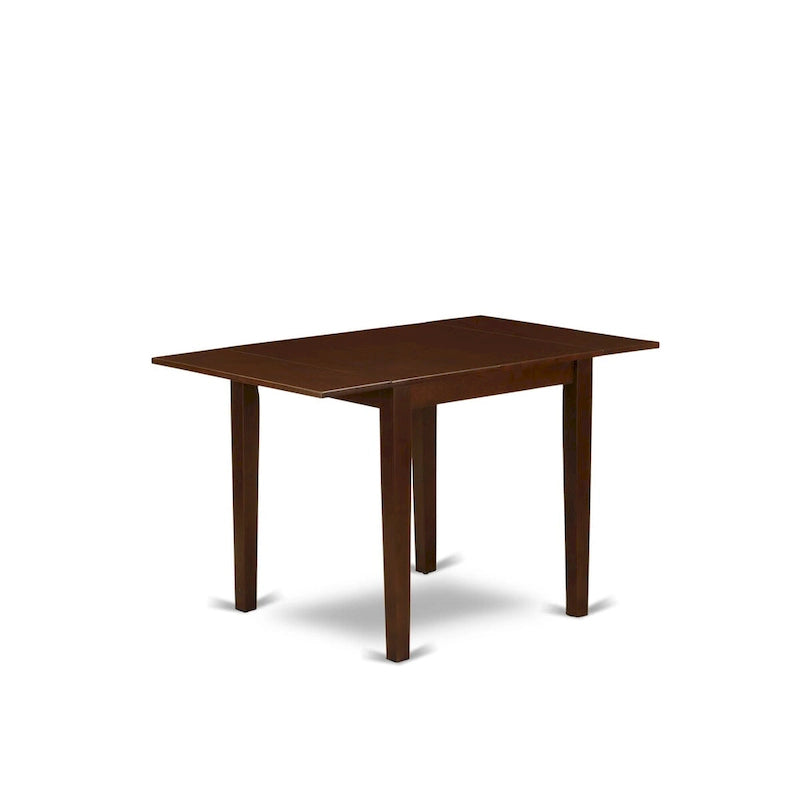 Ensemble de salle à manger – Une table de salle à manger rectangulaire et des chaises de cuisine, Acajou (Option de pièces)