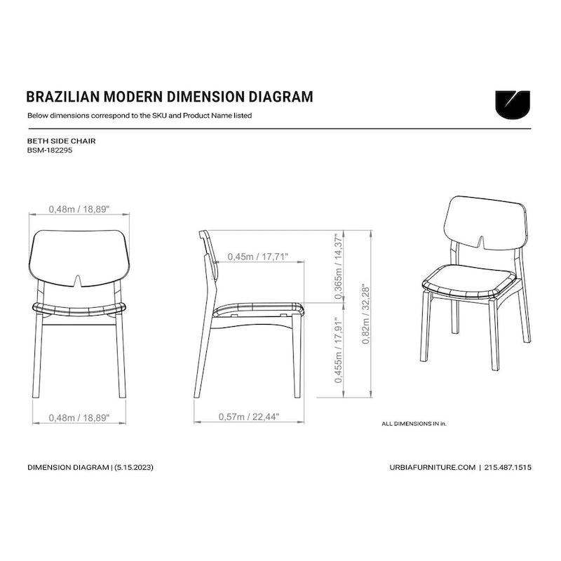 Chaise d'appoint moderne brésilienne - Beth