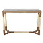 Console en bois avec cadre en corde - Marron