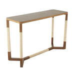 Console en bois avec cadre en corde - Marron