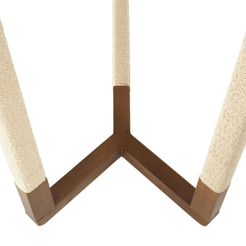Console en bois avec cadre en corde - Marron