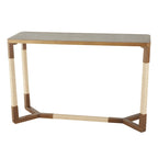 Console en bois avec cadre en corde - Marron