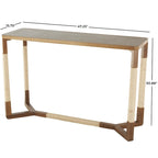Console en bois avec cadre en corde - Marron