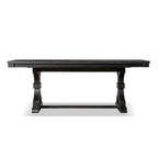 Table à manger en bois noir de style ferme avec 4 chaises