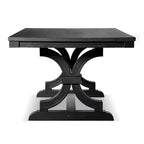 Table à manger en bois noir de style ferme avec 4 chaises