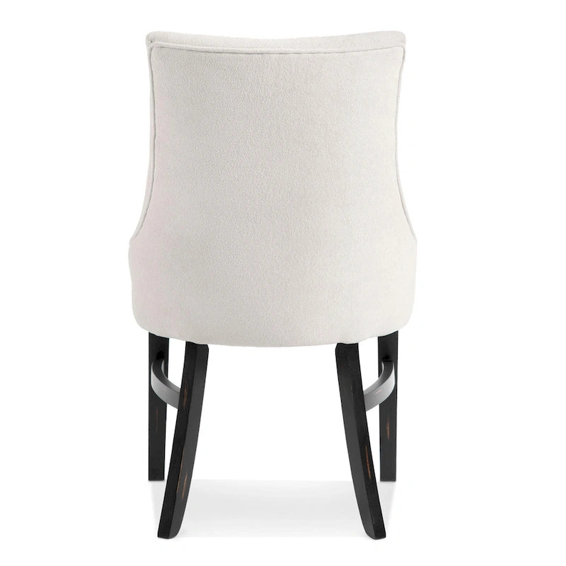 Table à manger en bois noir de style ferme avec 4 chaises