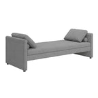 Lit de repos moderne rembourré avec oreillers, petit lit simple, aucun matelas requis, tissu en lin