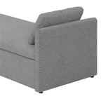 Lit de repos moderne rembourré avec oreillers, petit lit simple, aucun matelas requis, tissu en lin