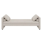 Lit de repos moderne rembourré avec oreillers, petit lit simple, aucun matelas requis, tissu en lin