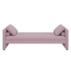 Lit de repos moderne rembourré avec oreillers, petit lit simple, aucun matelas requis, tissu en lin